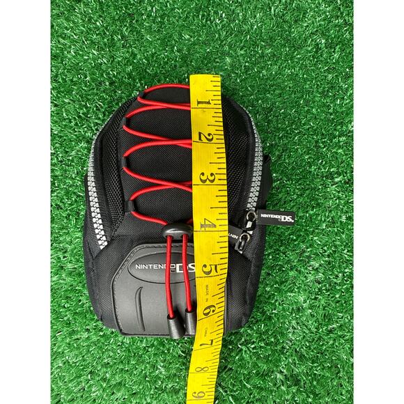 Nintendo DS Mini Backpack Travel Case Black Red Nylon - Picture 6 of 7